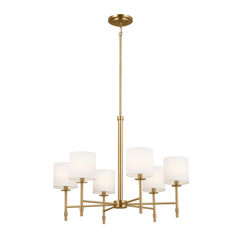 Ali Six Light Chandelier in Brushed Natural Brass (12|52500BNB)