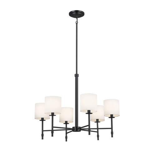Ali Six Light Chandelier in Black (12|52500BK)