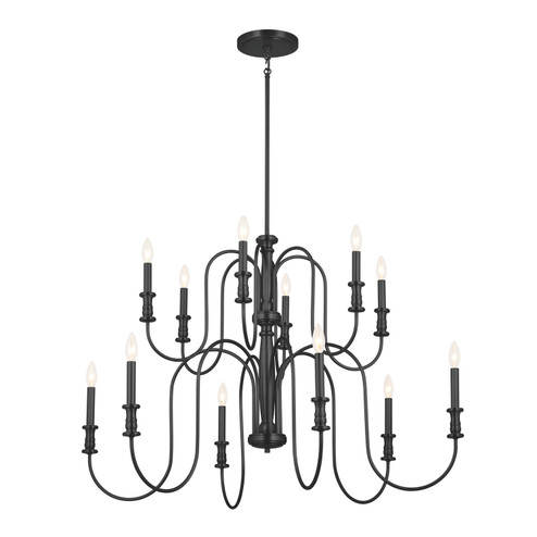 Karthe 12 Light Chandelier in Black (12|52472BK)
