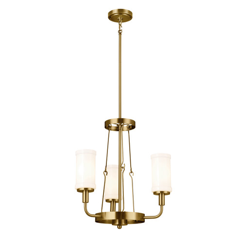 Vetivene Three Light Mini Chandelier in Natural Brass (12|52450NBR)