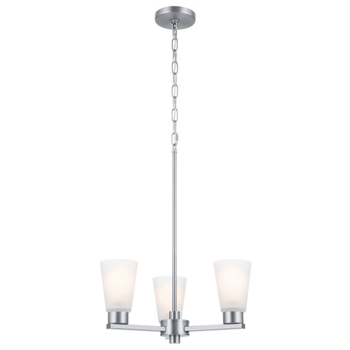 Stamos Three Light Chandelier in Brushed Nickel (12|52435NI)