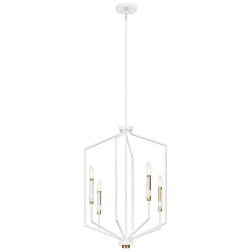 Armand Four Light Foyer Pendant in White (12|52351WH) Armand Four Light Foyer Pendant in White (12|52351WH)