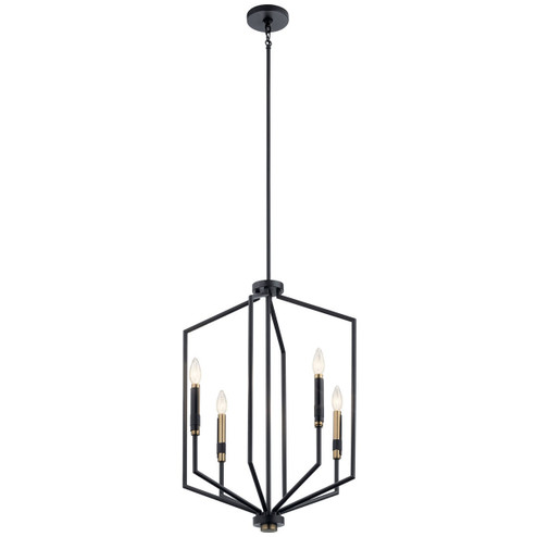 Armand Four Light Foyer Pendant in Black (12|52351BK)