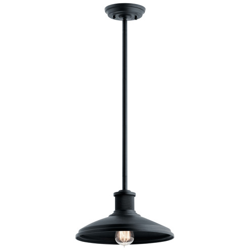 Allenbury One Light Outdoor Pendant/Semi Flush in Textured Black (12|49982BKT)