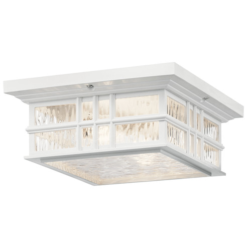 Beacon Square Two Light Outdoor Ceiling Mount in White (12|49834WH)