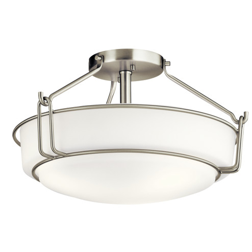 Alkire Three Light Semi Flush Mount in Brushed Nickel (12|44085NI)