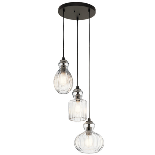 Riviera Three Light Pendant in Olde Bronze (12|43952OZ)