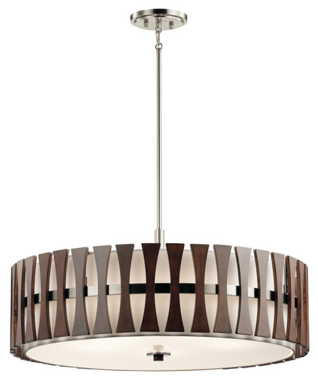 Cirus Five Light Pendant/Semi Flush in Auburn Stained Finish (12|43754AUB)