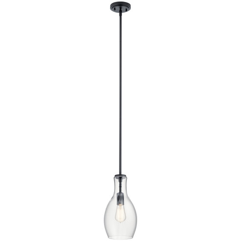 Everly One Light Pendant in Black (12|42456BK)