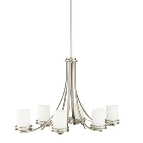 Hendrik Six Light Chandelier in Brushed Nickel (12|1673NI)