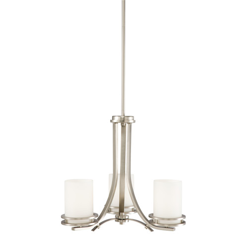 Hendrik Three Light Chandelier in Brushed Nickel (12|1671NI)