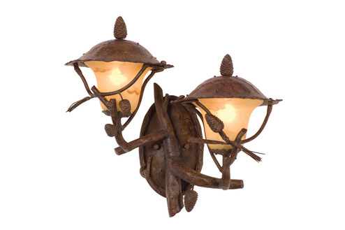 Ponderosa Outdoor Two Light Outdoor Wall Bracket in Ponderosa (33|9162PD)