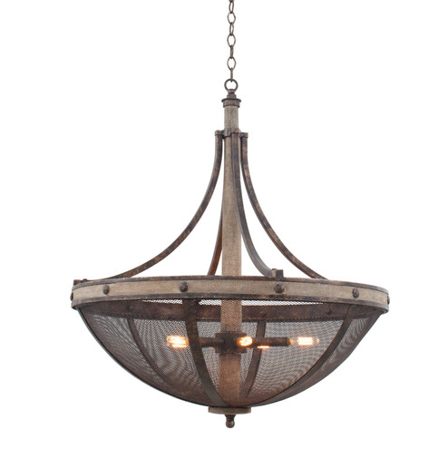 Coronado Six Light Pendant in Florence Gold (33|7045FG)