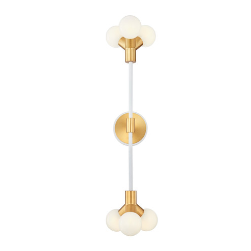 Tres LED Wall Sconce in White and New Brass (33|517421WNB)