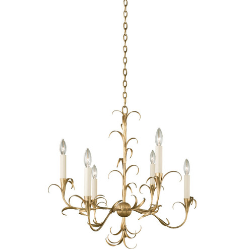 Ainsley Six Light Chandelier in Oxidized Gold Leaf (33|505471OL)