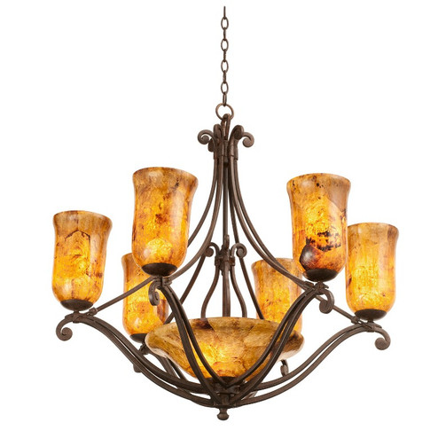 Somerset Eight Light Chandelier in Tortoise Shell (33|4970TOPENSH)