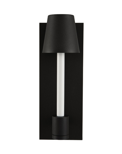 Candelero Outdoor LED Wall Sconce in Matte Black w White Accent (33|405322MBW)
