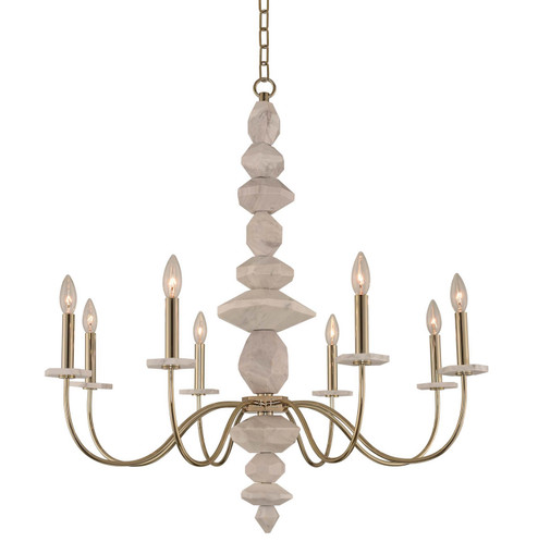 Carrara Eight Light Chandelier in Champagne Gold (33|304851CG)