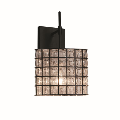 Wire Glass One Light Wall Sconce in Matte Black (102|WGL841730GRCBMBLK)