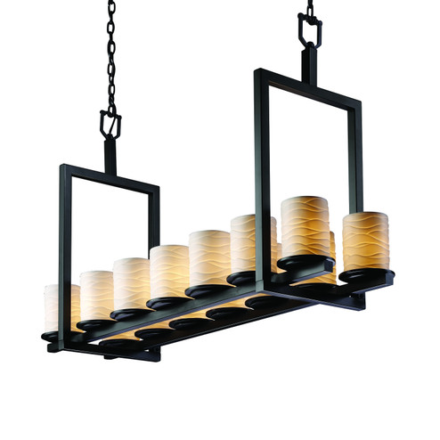Limoges LED Chandelier in Matte Black (102|POR876910WAVEMBLKLED149800)