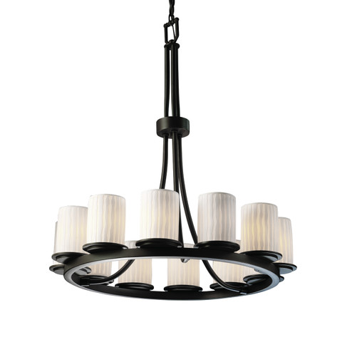 Limoges 12 Light Chandelier in Dark Bronze (102|POR876310WFALDBRZ)