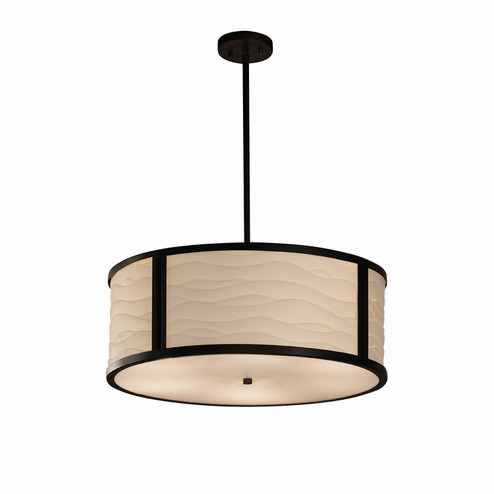 Porcelina Six Light Pendant in Brushed Nickel (102|PNA9542WAVENCKL)