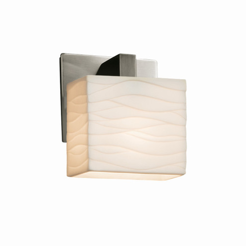 Porcelina One Light Wall Sconce in Dark Bronze (102|PNA893155WAVEDBRZ)