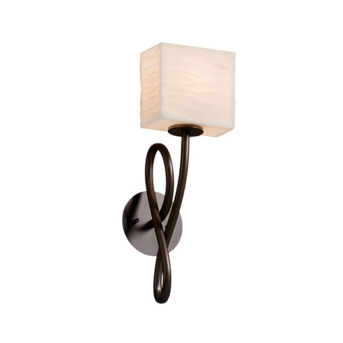 Porcelina One Light Wall Sconce in Matte Black (102|PNA891155WAVEMBLK)