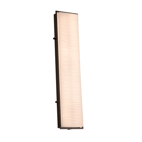 Porcelina LED Outdoor Wall Sconce in Dark Bronze (102|PNA7566WWAVEDBRZ)