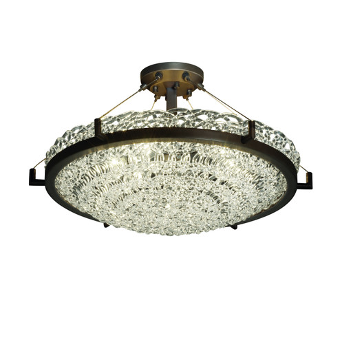 Veneto Luce Six Light Semi-Flush Mount in Dark Bronze (102|GLA968235LACEDBRZ)