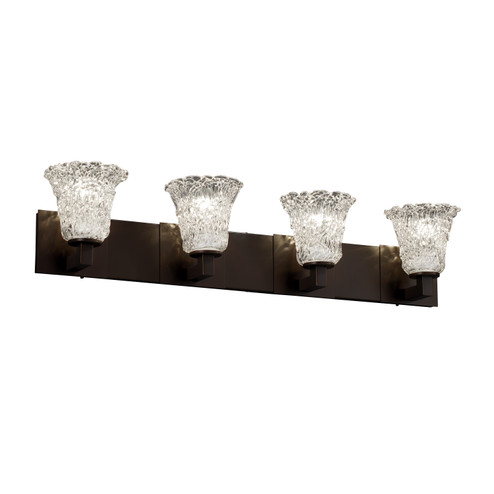 Veneto Luce Four Light Bath Bar in Brushed Nickel (102|GLA892420LACENCKL)