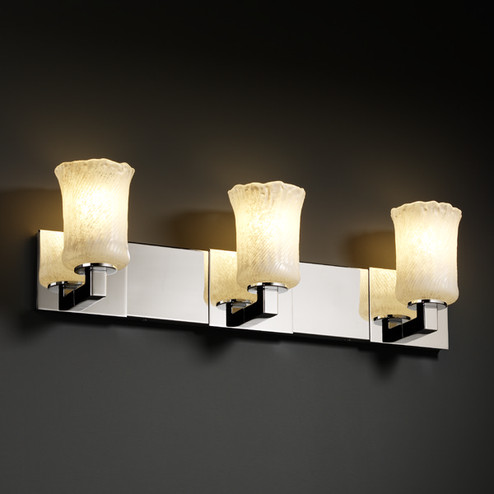 Veneto Luce Three Light Bath Bar in Brushed Nickel (102|GLA892316WHTWNCKL)