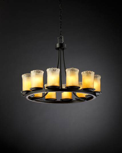 Veneto Luce LED Chandelier in Matte Black (102|GLA876816GLDCMBLKLED128400)