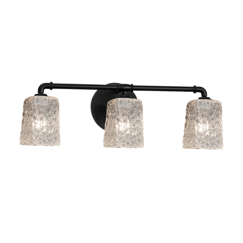 Veneto Luce Three Light Bath Bar in Matte Black (102|GLA846326CLRTMBLK)
