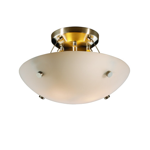 Fusion LED Semi-Flush Mount in Dark Bronze (102|FSN965035OPALDBRZF2LED22000)