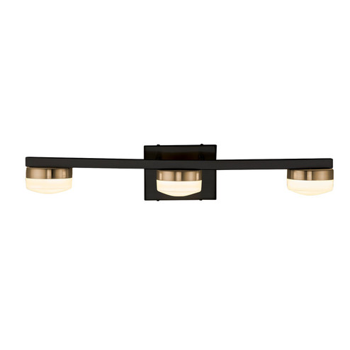 Fusion LED Bath Bar in Matte Black w/ Brass (102|FSN8993OPALMBBR)