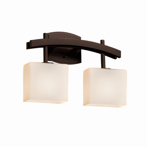Fusion Two Light Bath Bar in Dark Bronze (102|FSN859255OPALDBRZ)
