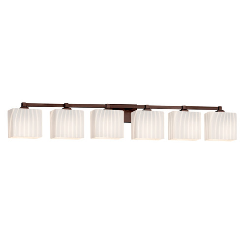 Fusion Six Light Bath Bar in Dark Bronze (102|FSN843655RBONDBRZ) Fusion Six Light Bath Bar in Dark Bronze (102|FSN843655RBONDBRZ)