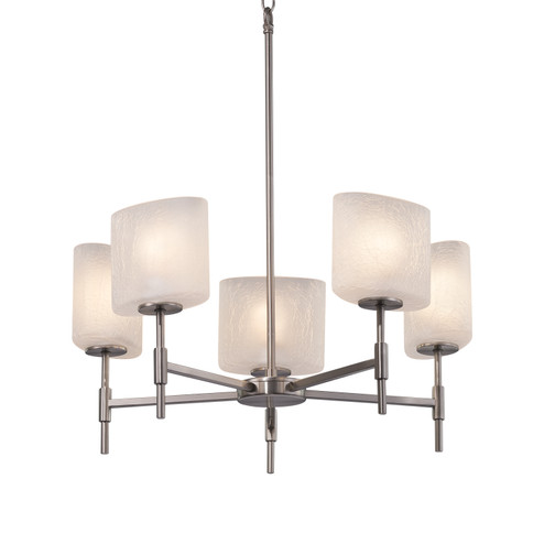 Fusion Five Light Chandelier in Brushed Nickel (102|FSN841030FRCRNCKL)