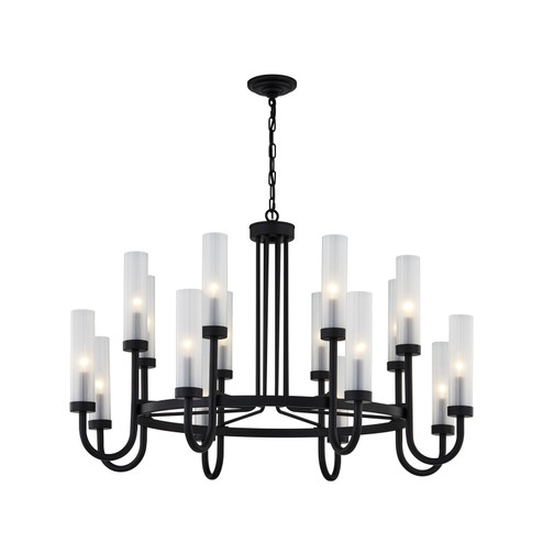 Fusion 16 Light Chandelier in Matte Black (102|FSN4345CLFRMBLK)