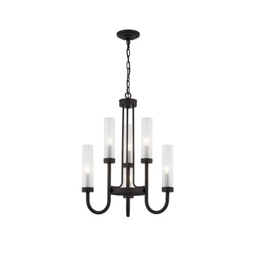 Fusion Six Light Chandelier in Matte Black (102|FSN4343CLFRMBLK)