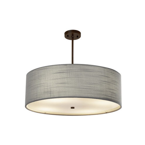 Textile Six Light Pendant in Dark Bronze (102|FAB9592GRAYDBRZ)