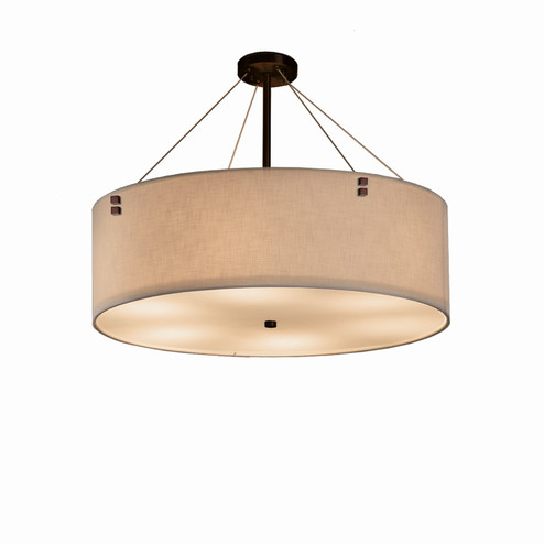 Textile LED Pendant in Dark Bronze (102|FAB9534CREMDBRZF2LED85600)