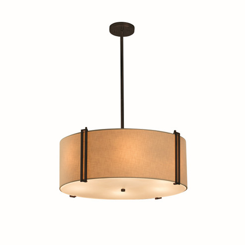 Textile Six Light Pendant in Matte Black (102|FAB9512CREMMBLK)