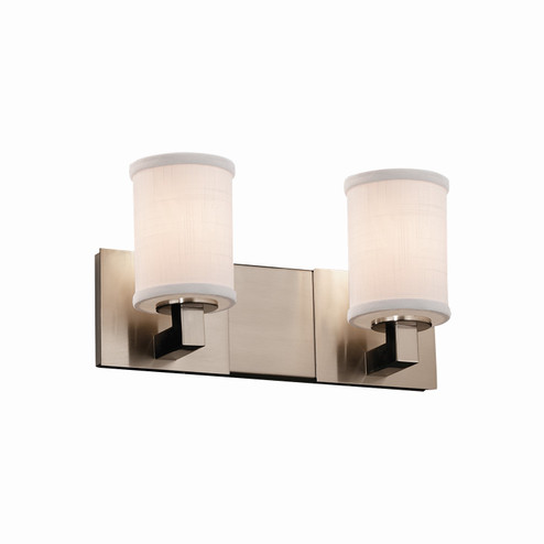 Textile Two Light Bath Bar in Polished Chrome (102|FAB892210WHTECROM)