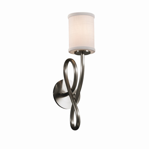 Textile One Light Wall Sconce in Brushed Nickel (102|FAB891110WHTENCKL)