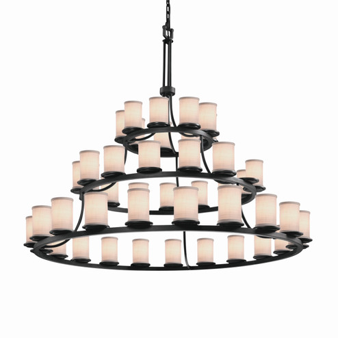 Textile LED Chandelier in Matte Black (102|FAB871410WHTEMBLKLED4531500)