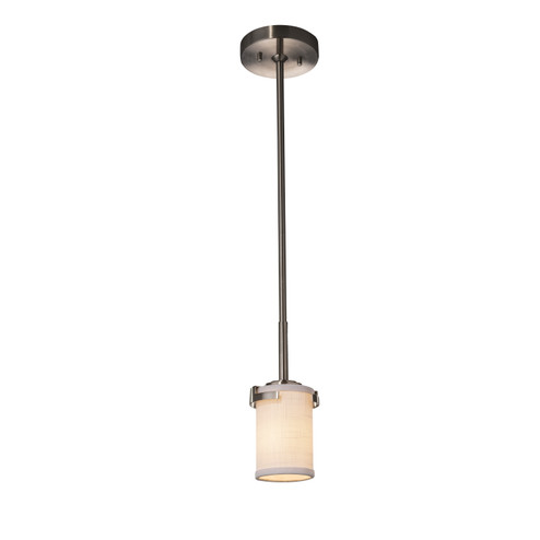 Textile One Light Pendant in Brushed Nickel (102|FAB845510WHTENCKL)