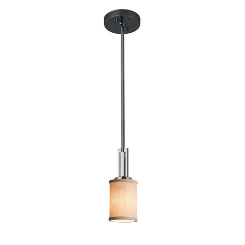 Textile LED Pendant in Polished Chrome (102|FAB844510CREMCROMLED1700)