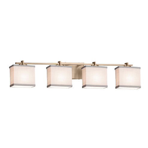 Textile Four Light Bath Bar in Polished Chrome (102|FAB844430GRAYCROM)